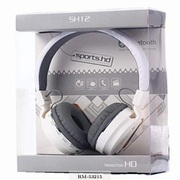 Bluetooth Headphones With FM SD Card Slot With Music And Calling Control, Vol Sh12 Wireless - RMAL