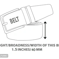 Stylish Synthetic Leather Belt Men - GMAL, Brown