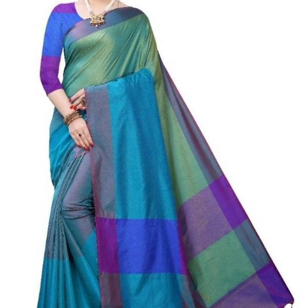 Beautiful Blend Silk Saree With Balous Peuce - GMAL