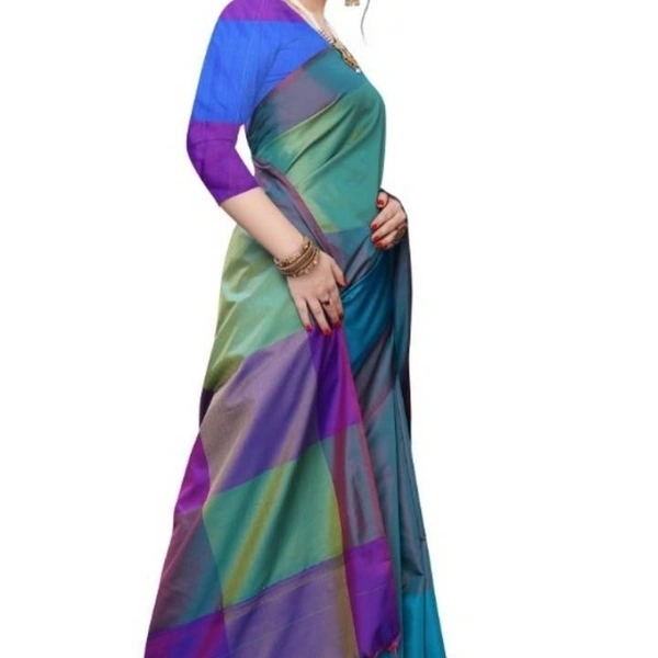 Beautiful Blend Silk Saree With Balous Peuce - GMAL