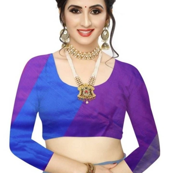 Beautiful Blend Silk Saree With Balous Peuce - GMAL