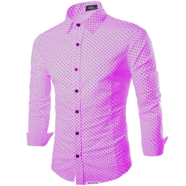 Trendy Doted Shirt For Men - M     L       XL, Rmal
