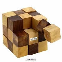 Wooden adult Sanak Cube Puzzle Hand Made Gift Kids Toys - RMAL