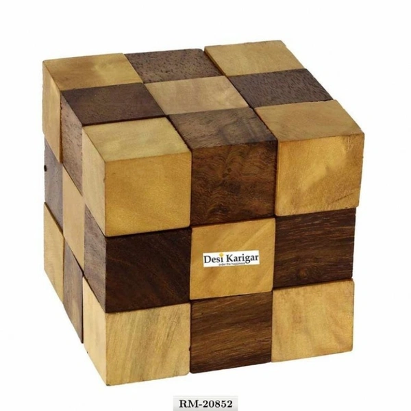 Wooden adult Sanak Cube Puzzle Hand Made Gift Kids Toys - RMAL