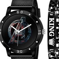 Stylish Braclet Attractive Analog Watch Combo - Brown Blue Black, RMAL, 5 days return exchange