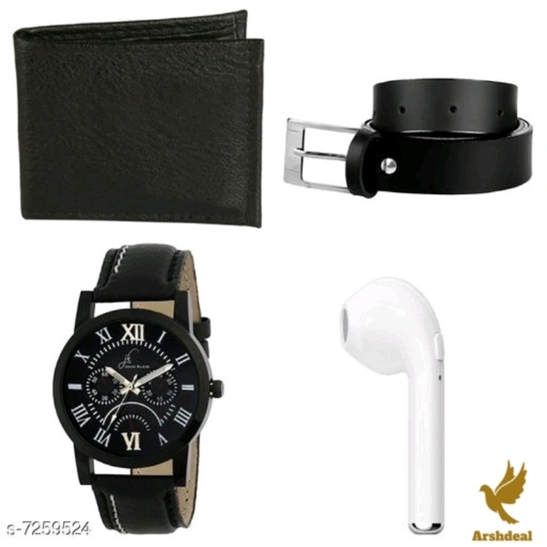 Watch With Rechargable Blutooth Earbud, Belt & Walt Combo Gifts - Arshdeal Meramal
