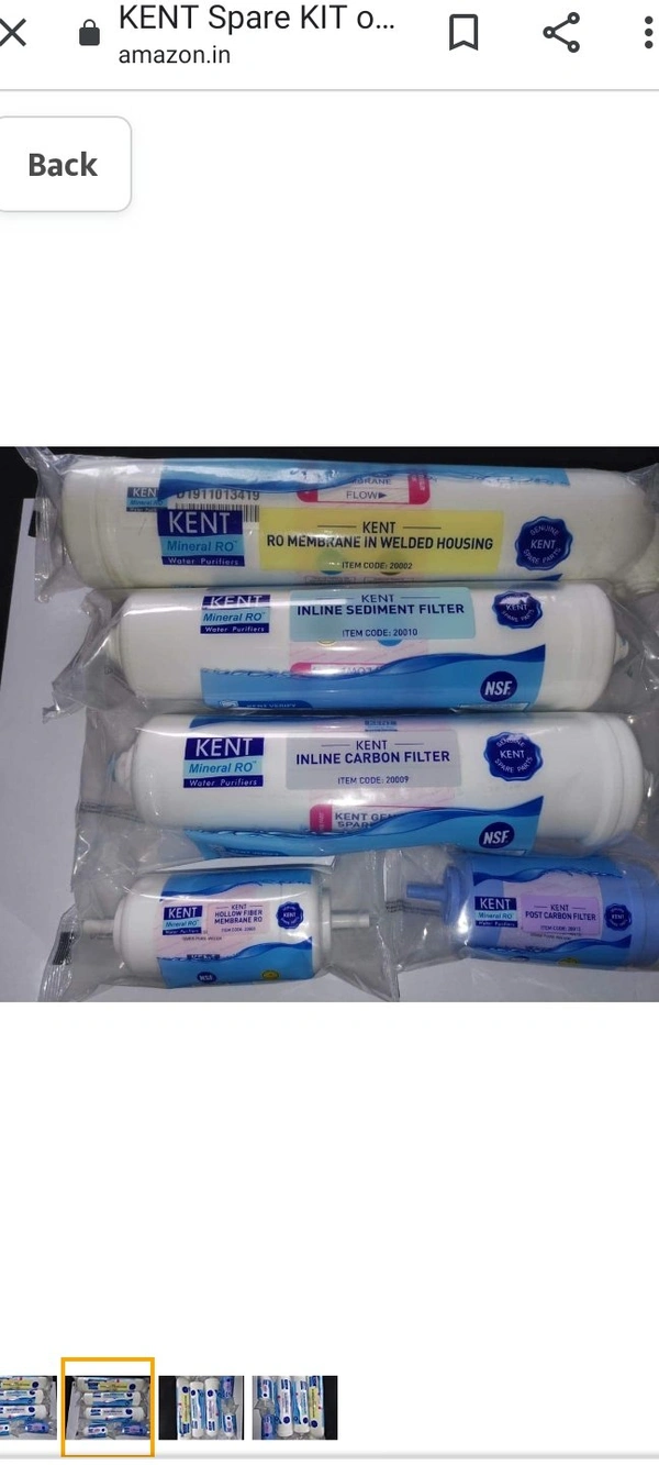 Kent Filter Kit RO Membran Sediment Carbon UF+Post - NPMAHA