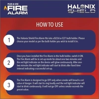Fire Alarm & Smoke Detector Alaram Blub halonix - rjsop, HALONIX FIRE ALARM Smoke and Fire AlarmSales Package :Pack of 1Brand :HALONIXModel Number :Shield Fi