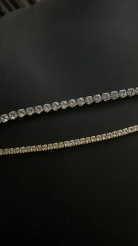 Tennis Bracelet  - White Pleated (thicker)