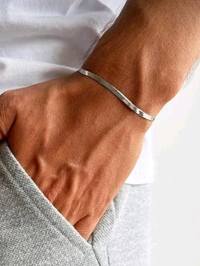 Snake Chain Bracelet  - Silver