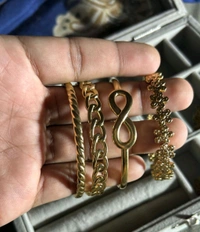 18k Pleated Kada Bracelet  - 2 Layer