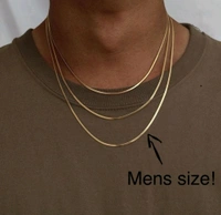 Men's Silver Snake Necklace 