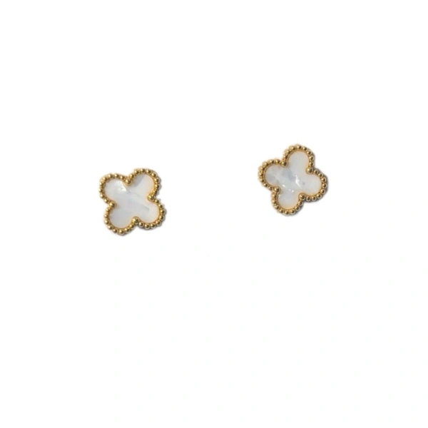 Clover Necklace  - White