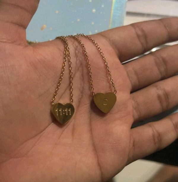 11/11 Heart With Custom Letter Engraving Handmade (Back)