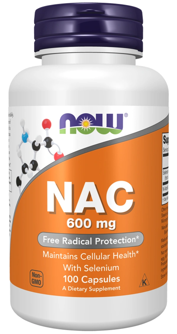 Now NAC 600 mg 100 Veg Capsules - 