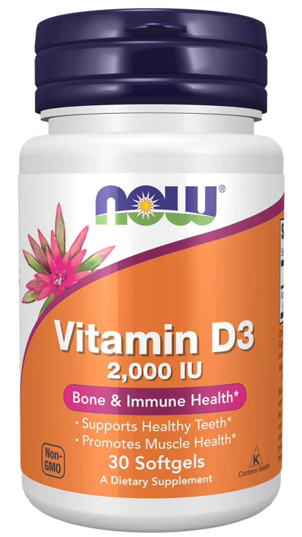 Now Vitamin D-3 2000 IU - 30 Softgels, NA
