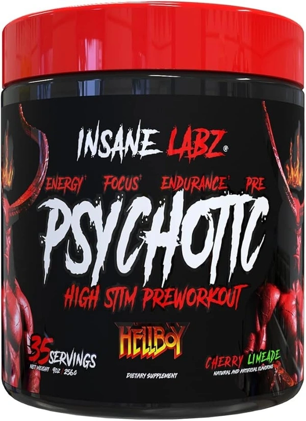 Insane labz Psychotic Hellboy Pre Workout Cherry Limeade Flavor 250 g - 35 servings