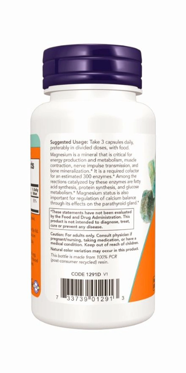 Now Magnesium Citrate Veg Capsules - 120 Veg Capsules