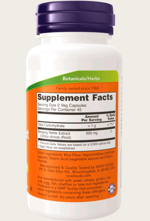 Now Stinging Nettle Root Extract 250 mg 90 Veg Capsules