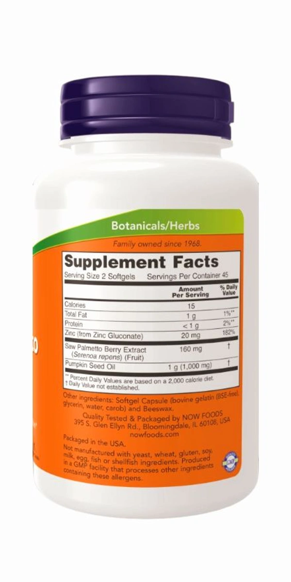 Now Saw Palmetto Extract 160 gm  - 90 Softgels