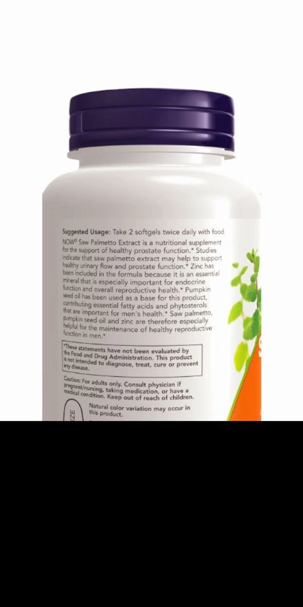Now Saw Palmetto Extract 160 gm 90 Softgels