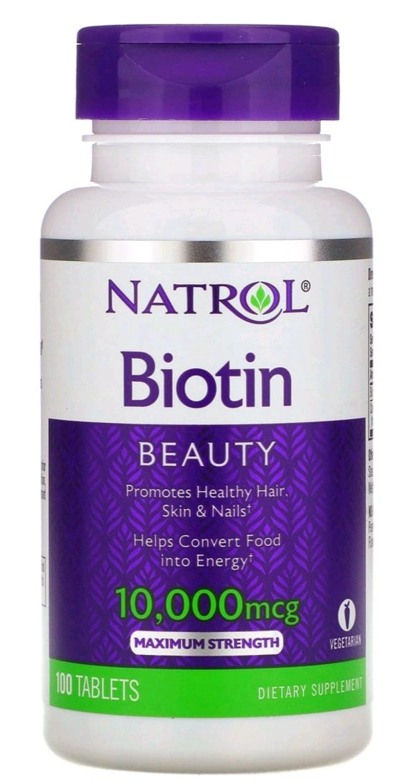 Natrol, Biotin, Maximum Strength 10,000 mcg 100 Tablets