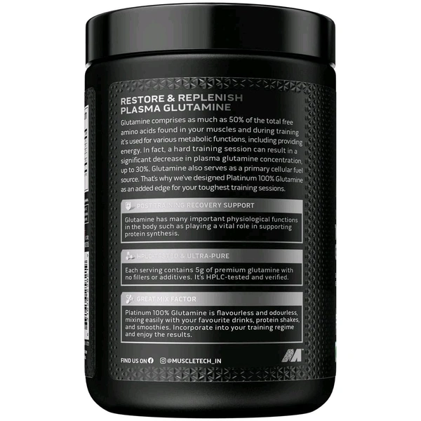 MuscleTech Platinum 100% Glutamine  - 250 G