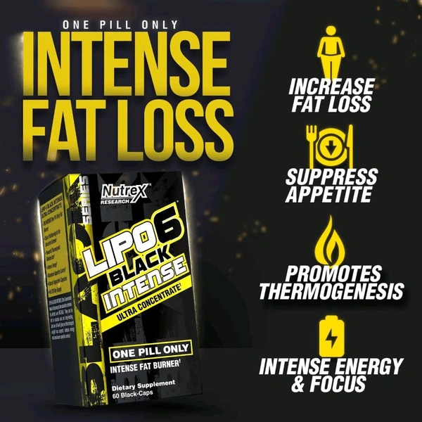 Nutrex Research LIPO-6 BLACK INTENSE 60 Capsules - Old Packing - 60 Capsules