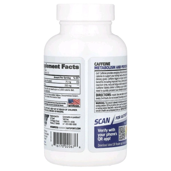 GAT Sport Caffeine 100 Tablets