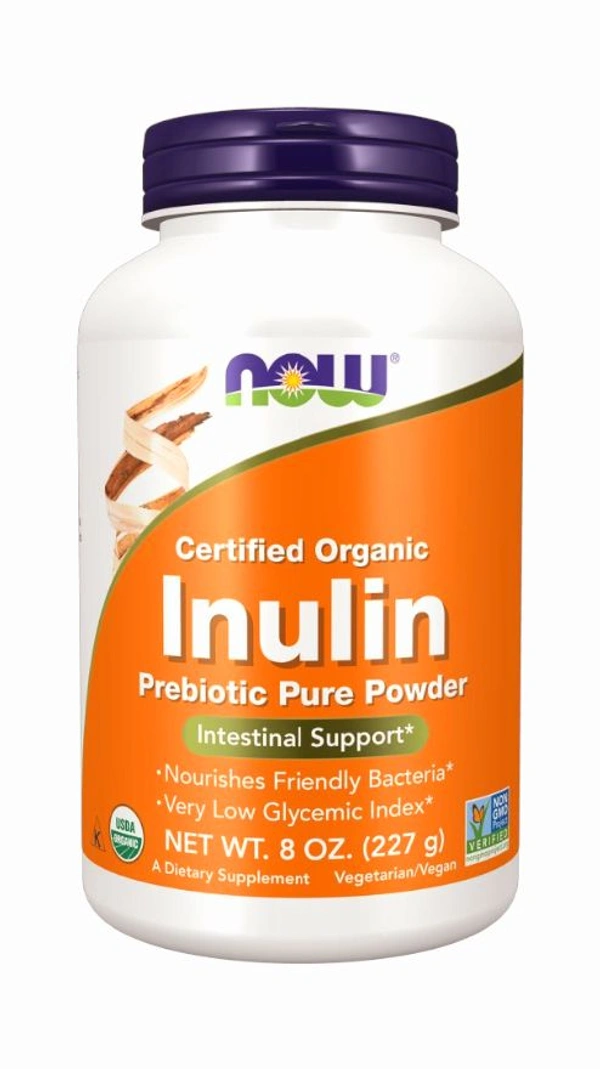 Now Inulin Prebiotic Pure Powder, Organic - 227G