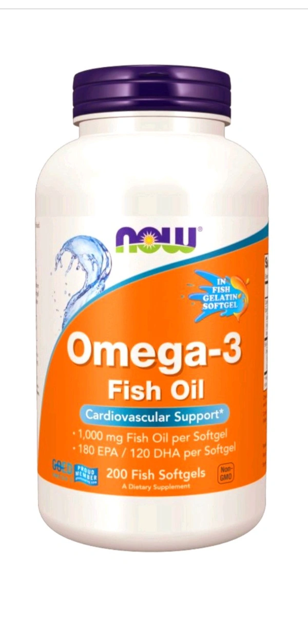 Omega-3, Molecularly Distilled Fish-200 Softgels