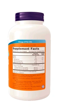 Omega-3, Molecularly Distilled Fish-200 Softgels