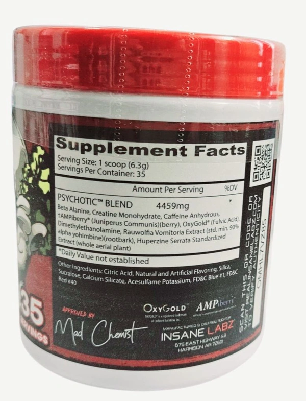 Insane Labz Psychotic Grape 35 Servings- (220g)
