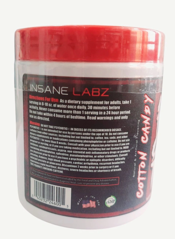 Insane Labz Psychotic Cotton Candy 35 Servings- (220g)
