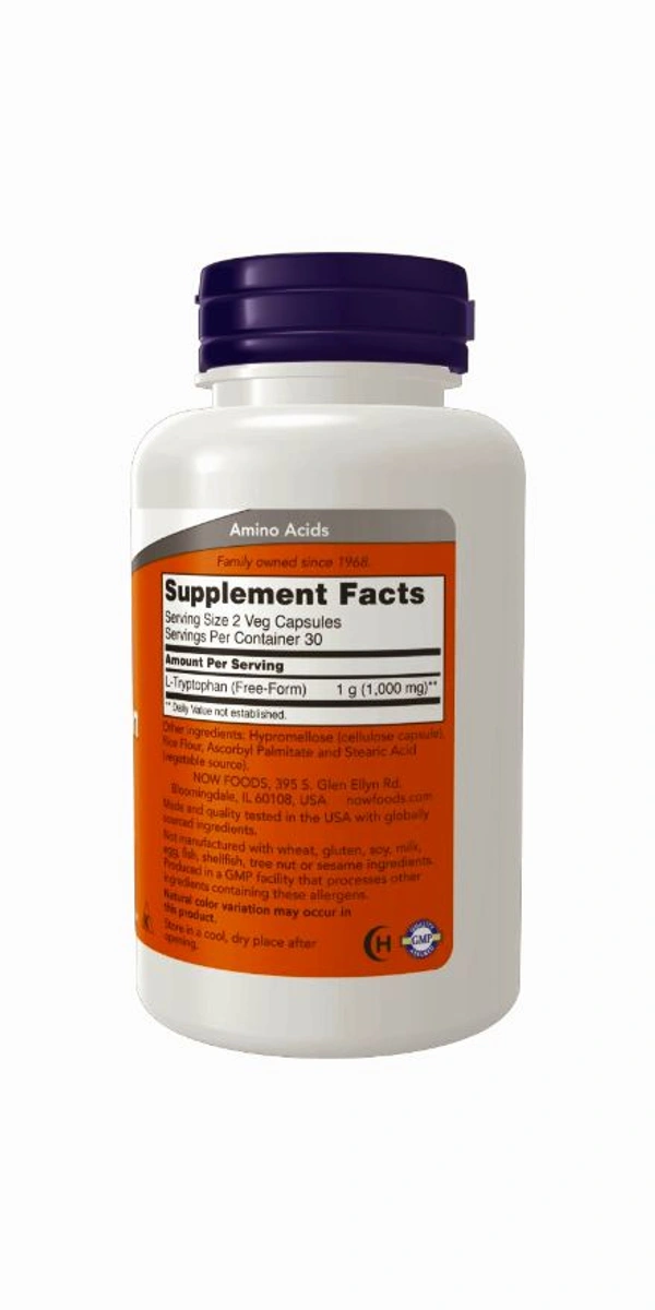 L-Tryptophan 500 mg  - 120 Veg Capsules