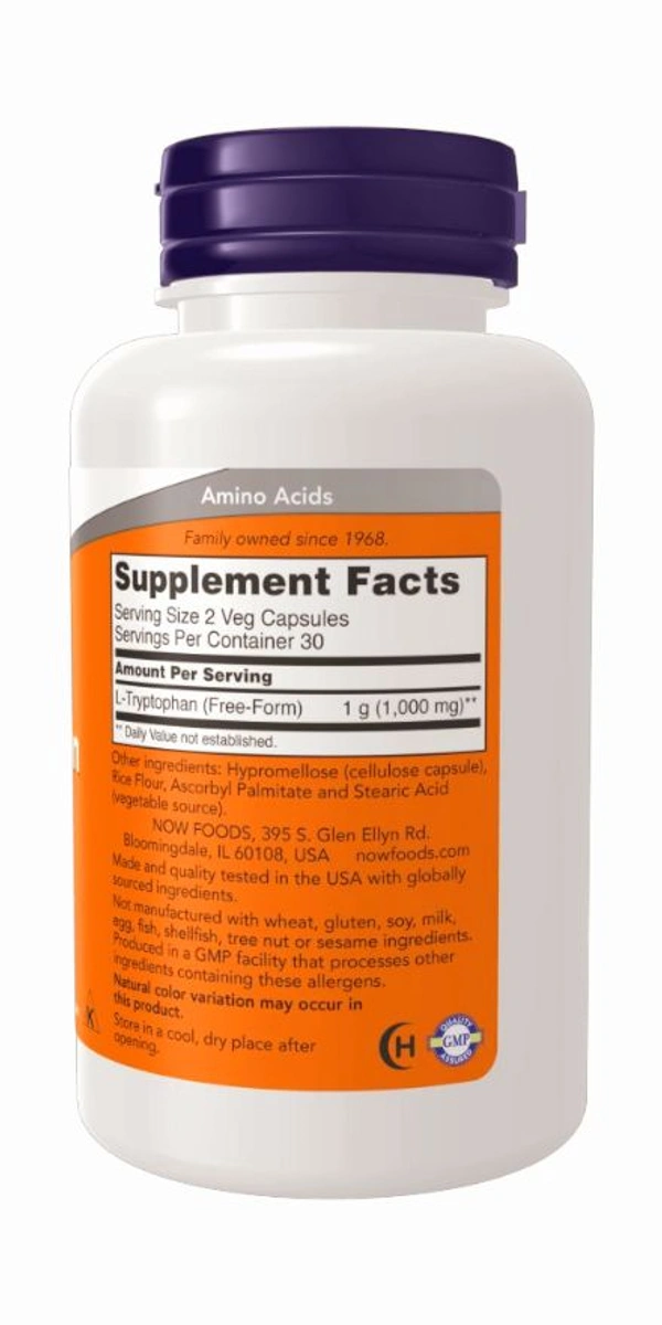 L-Tryptophan 500 mg  - 120 Veg Capsules