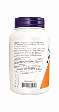 GABA 750 mg  - 100 Veg Capsules
