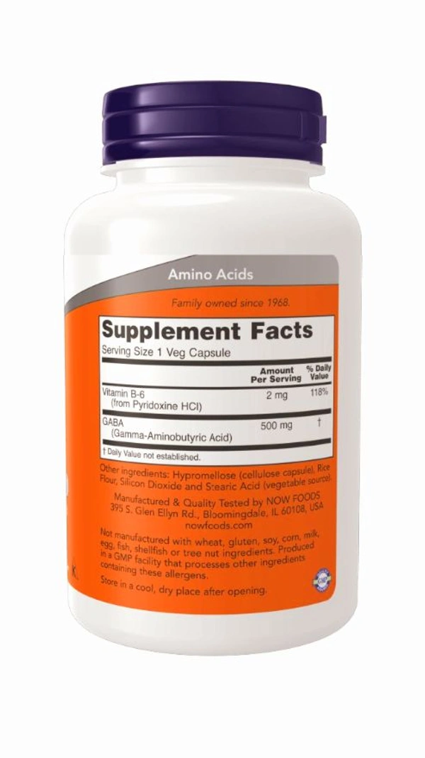 GABA 500 mg  - 100 Veg Capsules