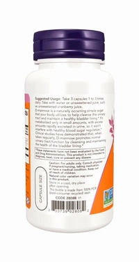 D-Mannose Urinary Support 500 mg  - 120 Veg Capsules