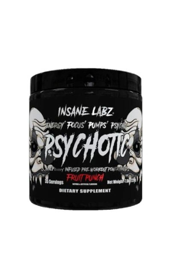 Insane Labz Psychotic Black  35servings  - 228g, Fruit Punch