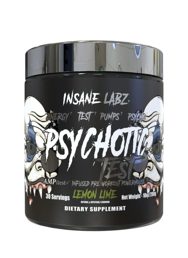 Insane Labz Psychotic Test 30 Serving - 288g, Lemon Lime