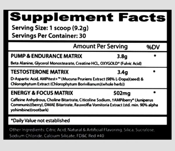 Insane Labz Psychotic Test 30 Serving - 275g, Fruit Punch