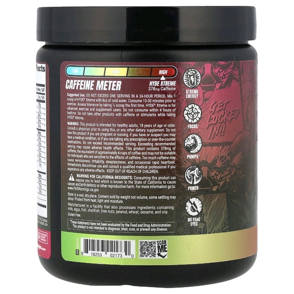 ProSupps Hyde Xtreme, Hard-Hitting Energy Pre Workout - Watermelon, (210 g)