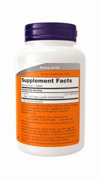 L-Lysine, Double Strength 1000 mg Tablets - 250 Tablets