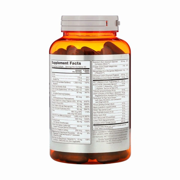 
NOW Sports Men's Active Sports Multi -90 Softgels - 180 Softgels