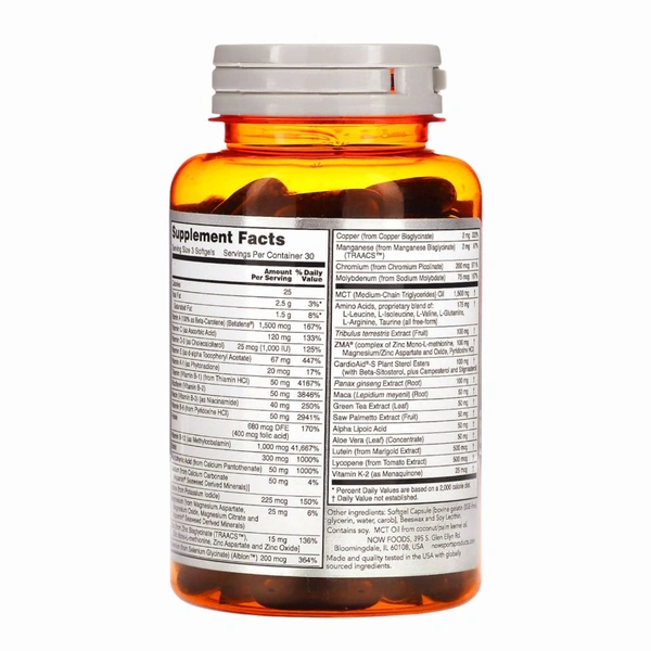 
NOW Sports Men's Active Sports Multi -90 Softgels - 90 Softgels