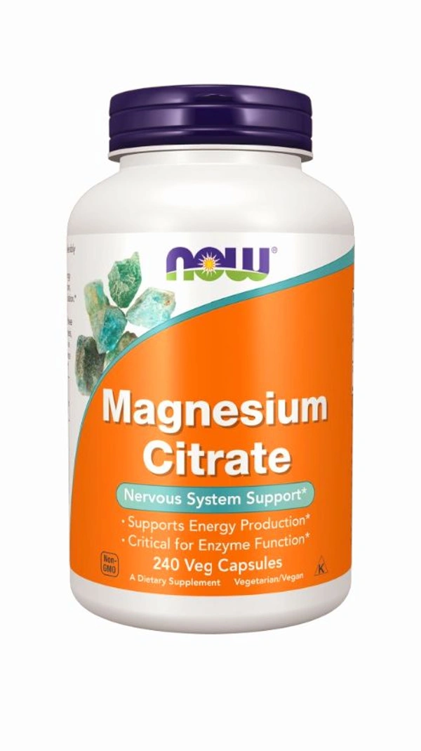 Now Magnesium Citrate Veg Capsules - 240 Veg Capsules