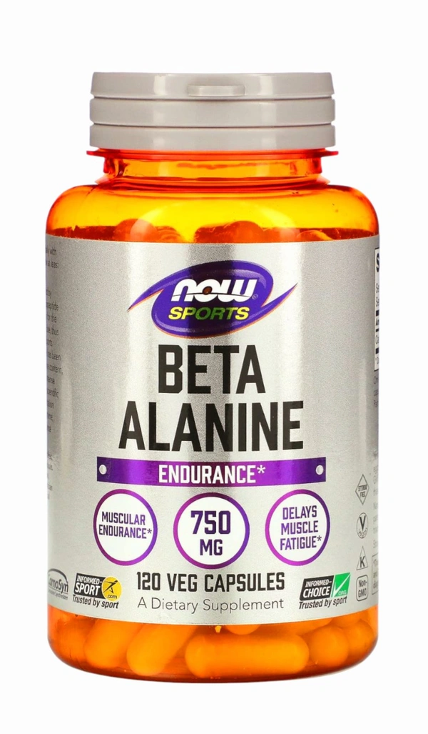 NOW Foods
Sports, Beta-Alanine, Endurance, 750 mg,  - 120 Veg Capsules