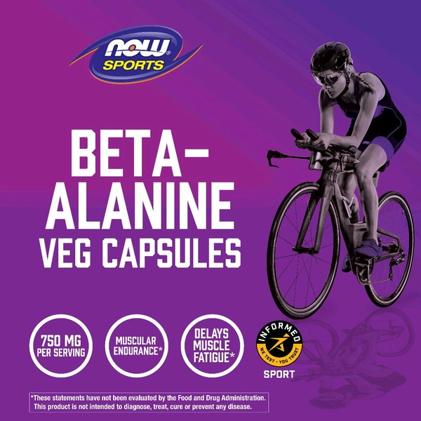 NOW Foods
Sports, Beta-Alanine, Endurance, 750 mg,  - 120 Veg Capsules