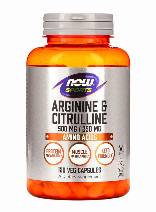 NOW Foods
Sports, Arginine & Citrulline - 120 Veg Capsules